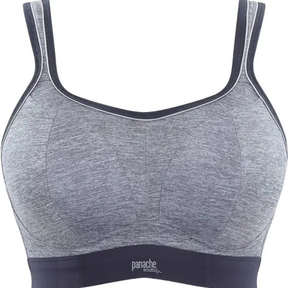 Panache Sport Gray and Black Sports Bra 38FF